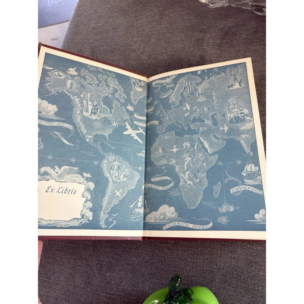 Vintage Primitive Curated Vignette, Book, Linen, Faux Greenery, Ephemera, Pepper